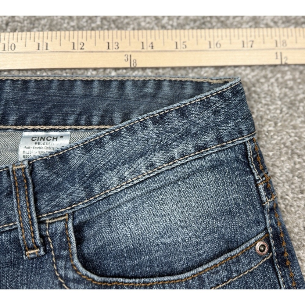 Cinch ADA Jeans Women 34 Blue Relaxed Fit Western Stretch Denim - Picture 4 of 14